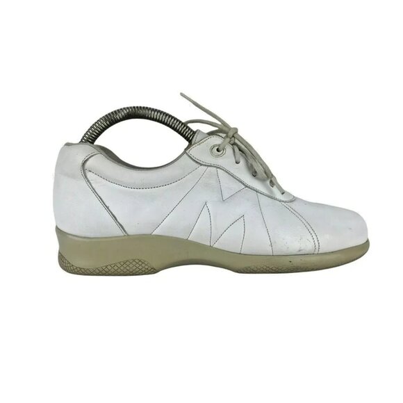 Munro Womens American White Leather Casual Lace Up Sneaker Shoes Size US 6 M - Picture 1 of 10